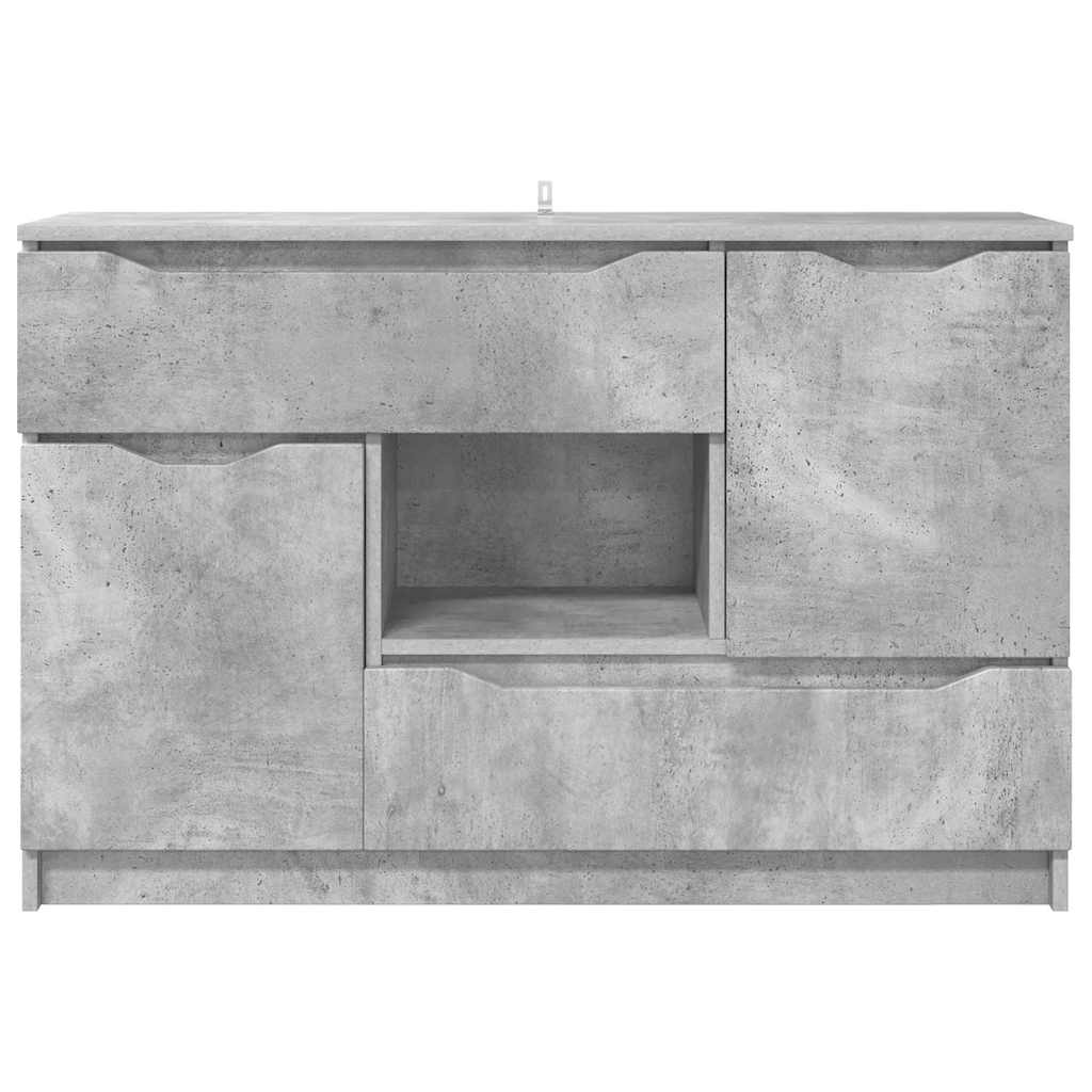 Credenza Grigio cemento 100 x 30 x 65,6 Legno multistrato
