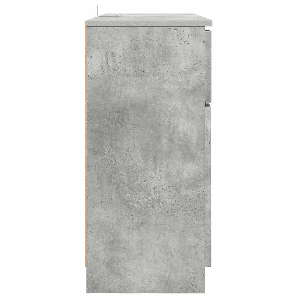 Credenza Grigio cemento 100 x 30 x 65,6 Legno multistrato