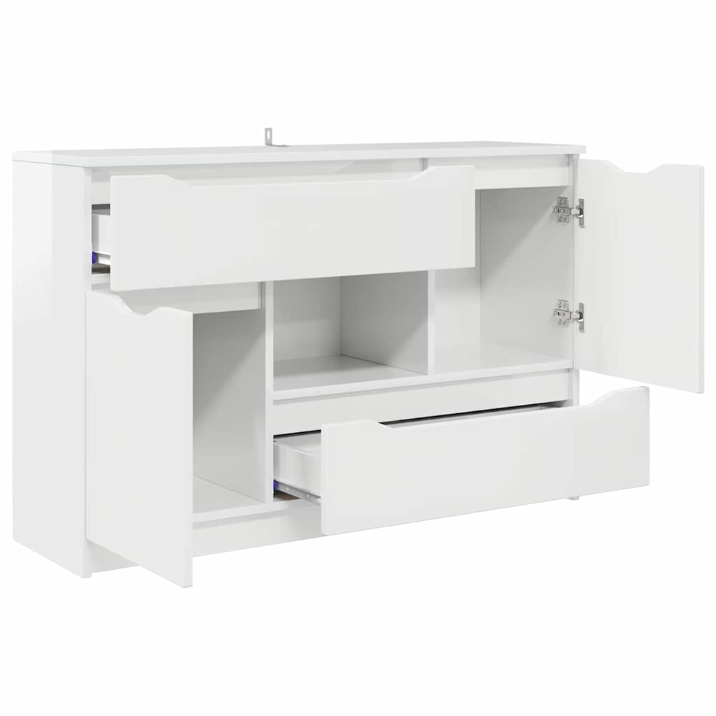 Credenza Bianco Lucido 100 x 30 x 65,6 Legno multistrato