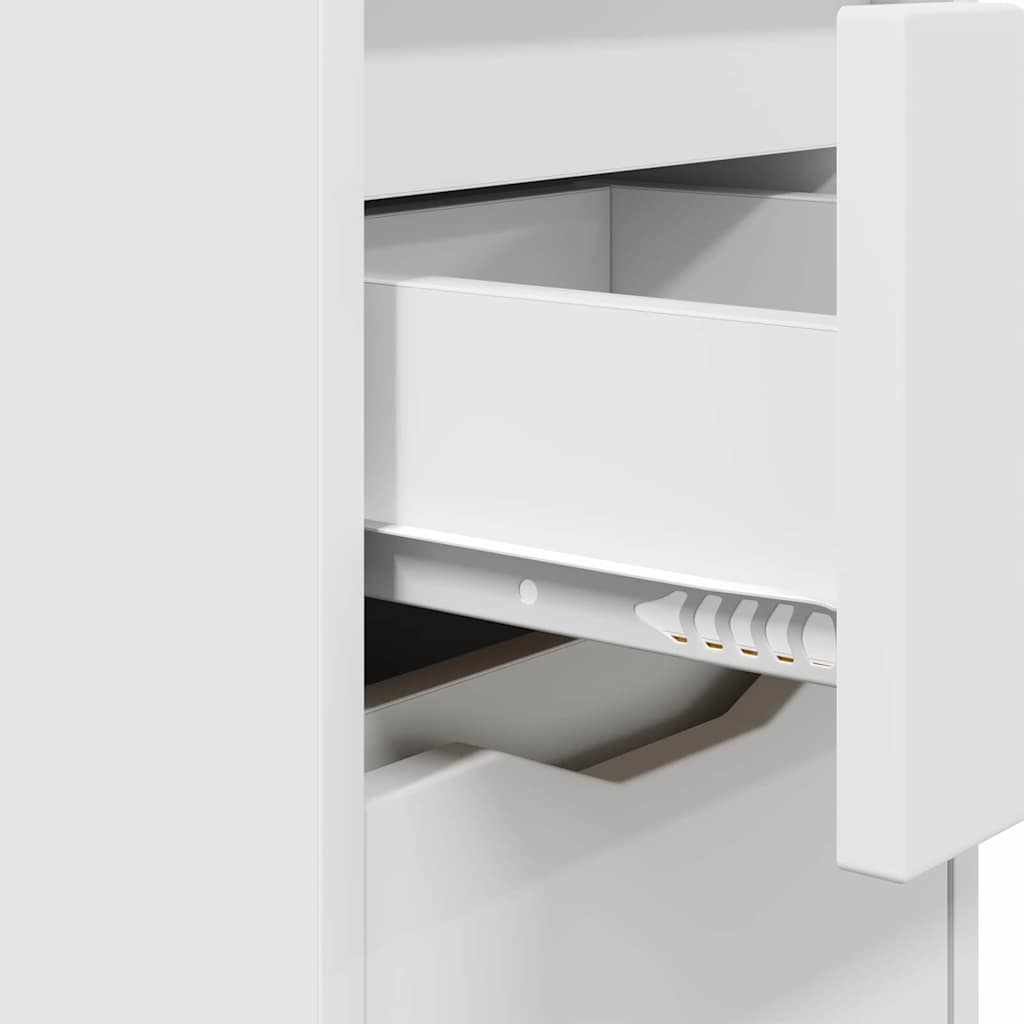 Comodino Bianco 30,5 x 30 x 43 cm Legno multistrato | homemem39