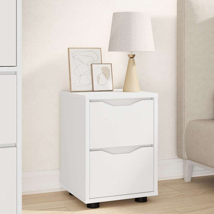 Comodino Bianco 30,5 x 30 x 43 cm Legno multistrato | homemem39
