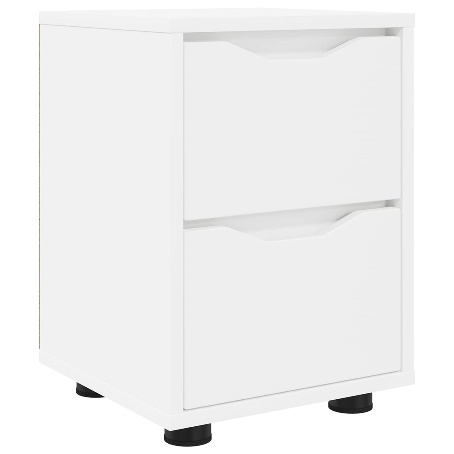 Comodino Bianco 30,5 x 30 x 43 cm Legno ingegnerizzato