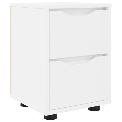 Comodino Bianco 30,5 x 30 x 43 cm Legno ingegnerizzato