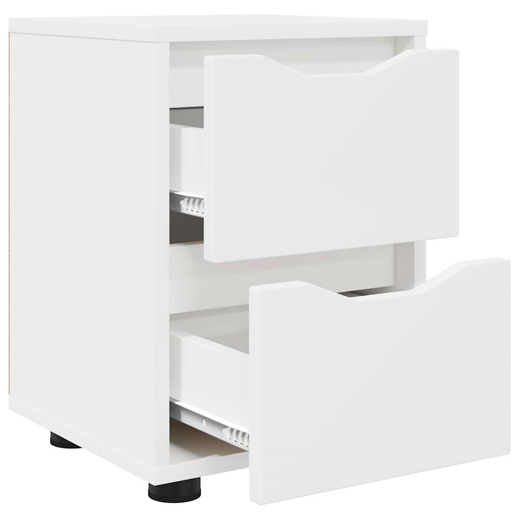 Comodino Bianco 30,5 x 30 x 43 cm Legno multistrato | homemem39