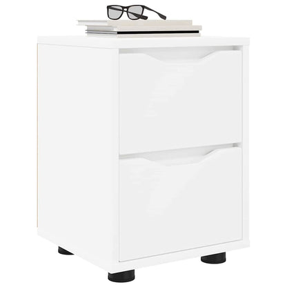 Comodino Bianco 30,5 x 30 x 43 cm Legno multistrato | homemem39