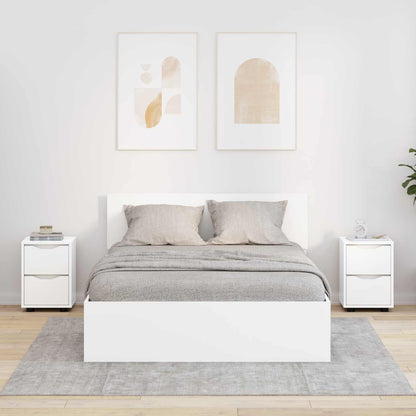 Comodini 2 pz Bianco 30,5 x 30 x 43 cm Legno ingegnerizzato