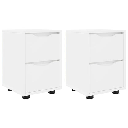 Comodini 2 pcs Bianco 30,5 x 30 x 43 cm Legno multistrato | homemem39