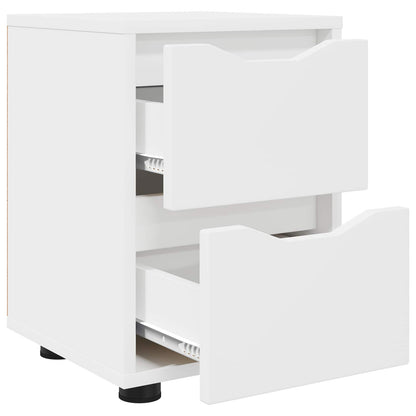 Comodini 2 pz Bianco 30,5 x 30 x 43 cm Legno ingegnerizzato