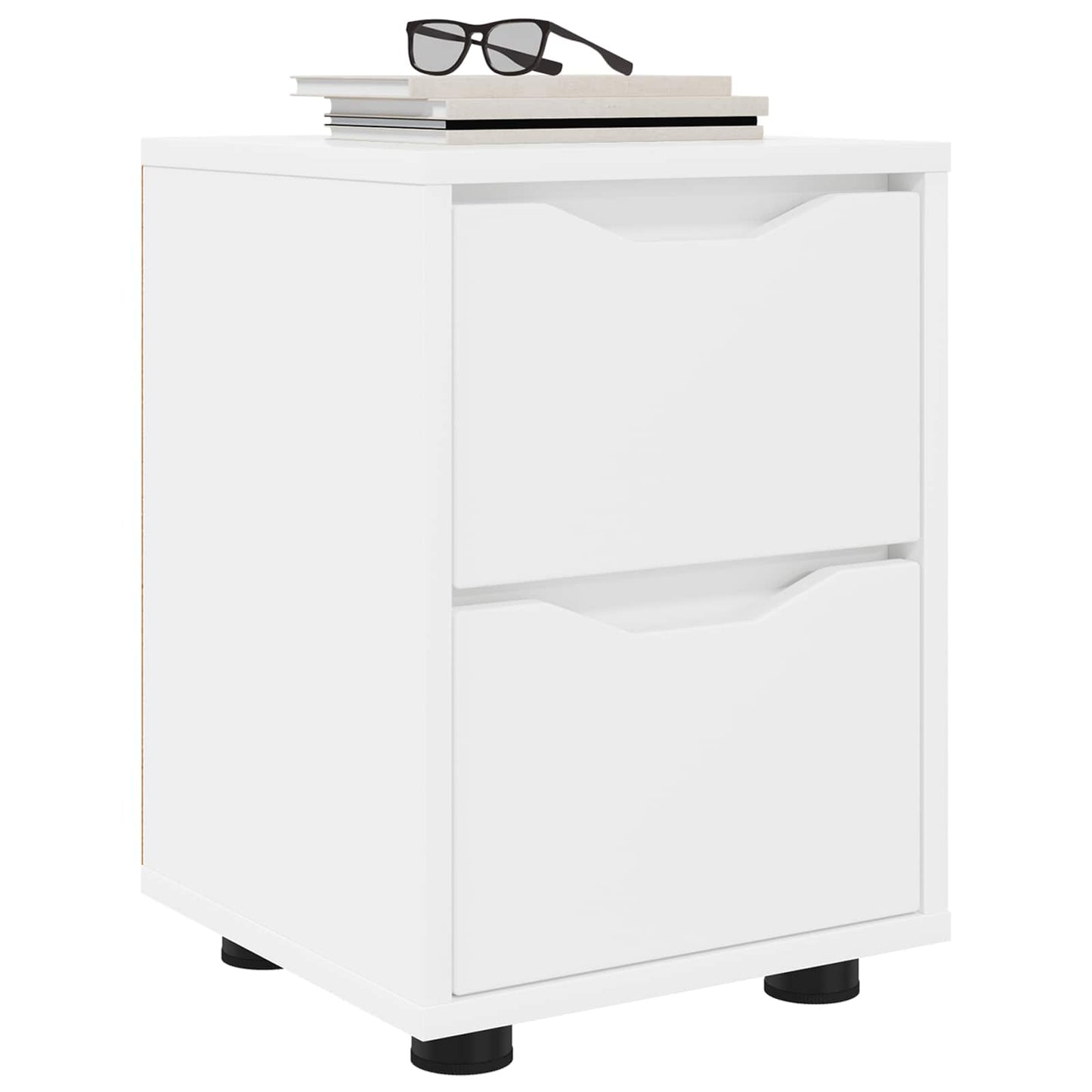 Comodini 2 pz Bianco 30,5 x 30 x 43 cm Legno ingegnerizzato
