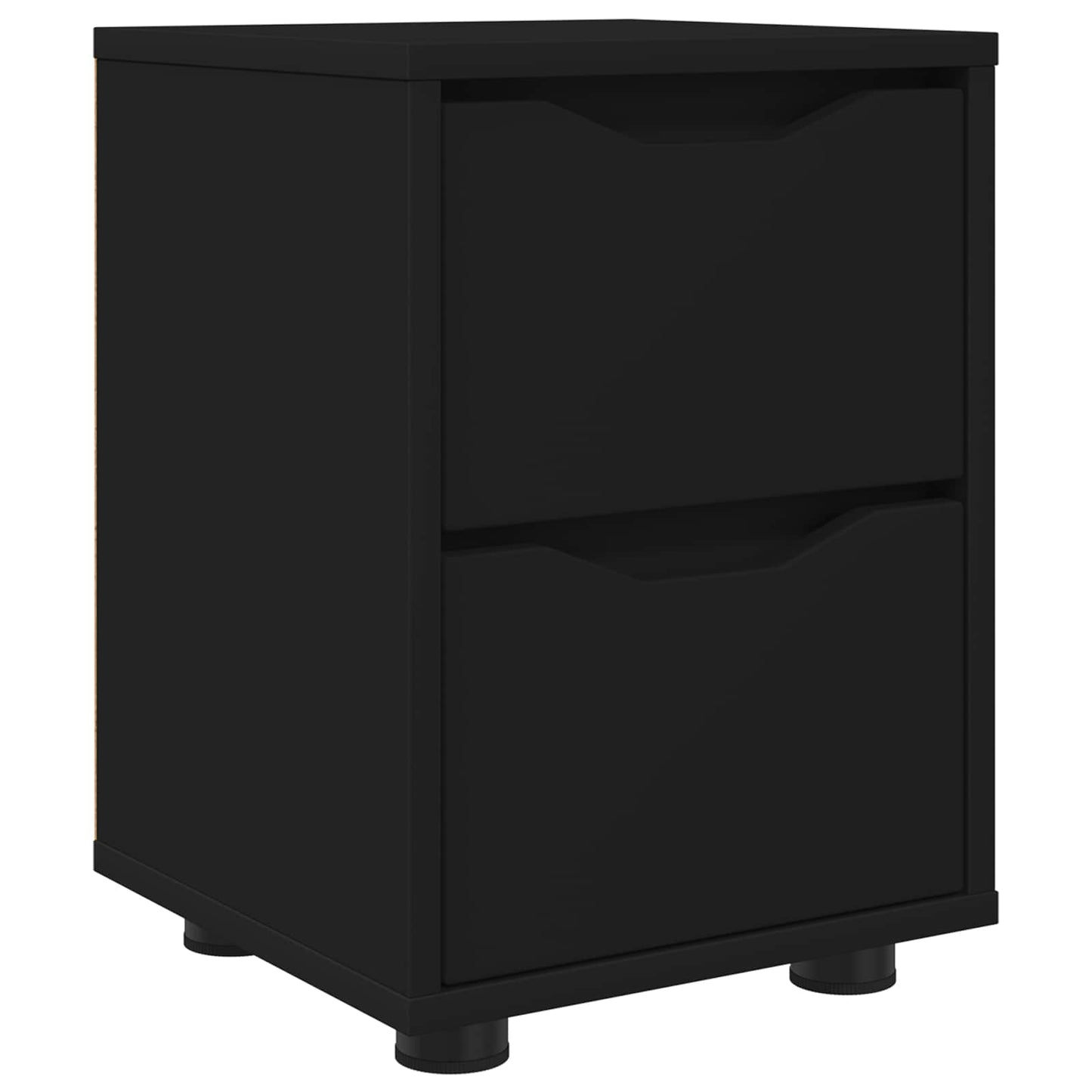 Comodino Nero 30,5 x 30 x 43 cm Legno ingegnerizzato