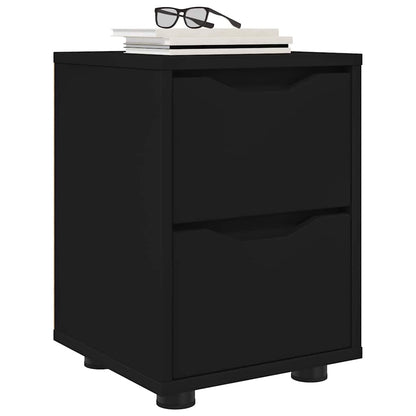 Comodino con cassetto Nero 30,5 x 30 x 43 cm Legno multistrato | homemem39