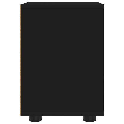 Comodino Nero 30,5 x 30 x 43 cm Legno ingegnerizzato