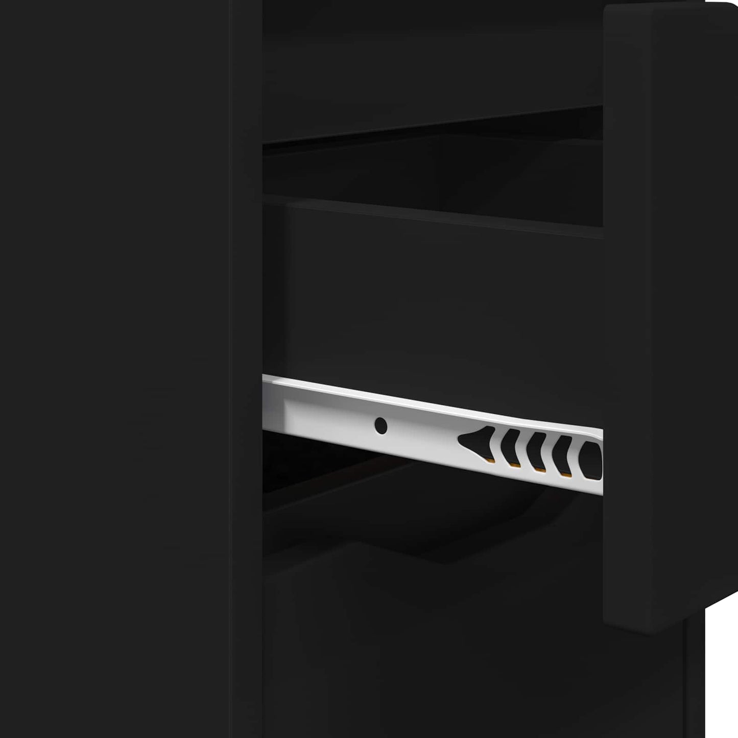 Comodini 2 pz Nero 30,5 x 30 x 43 cm Legno ingegnerizzato