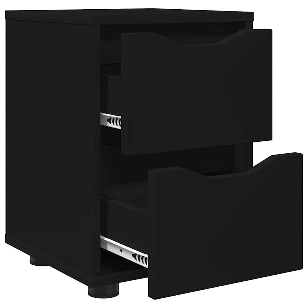 Comodini 2 pcs Nero 30,5 x 30 x 43 cm Legno multistrato | homemem39