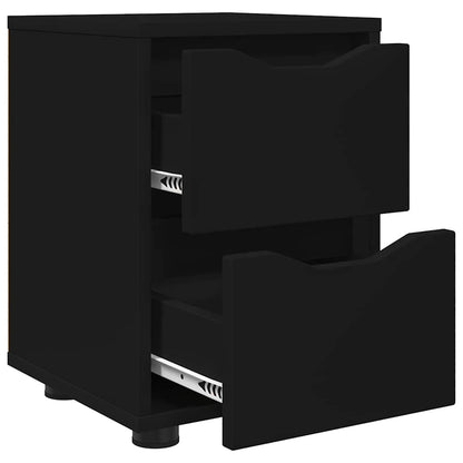 Comodini 2 pcs Nero 30,5 x 30 x 43 cm Legno multistrato | homemem39