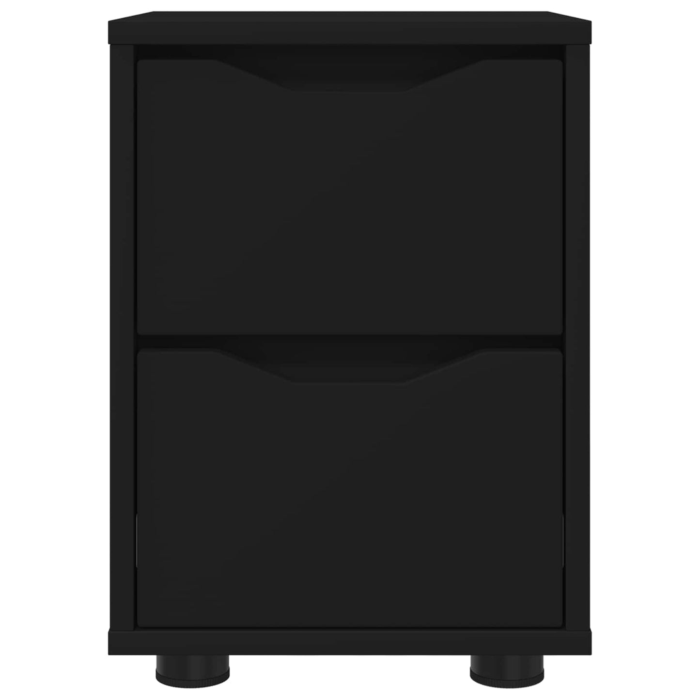 Comodini 2 pz Nero 30,5 x 30 x 43 cm Legno ingegnerizzato