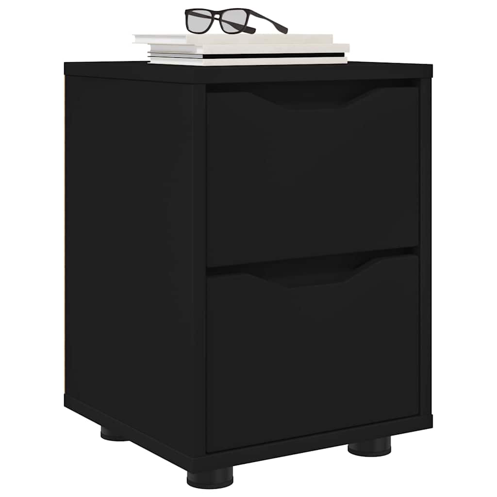 Comodini 2 pcs Nero 30,5 x 30 x 43 cm Legno multistrato | homemem39