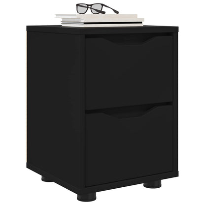 Comodini 2 pz Nero 30,5 x 30 x 43 cm Legno ingegnerizzato