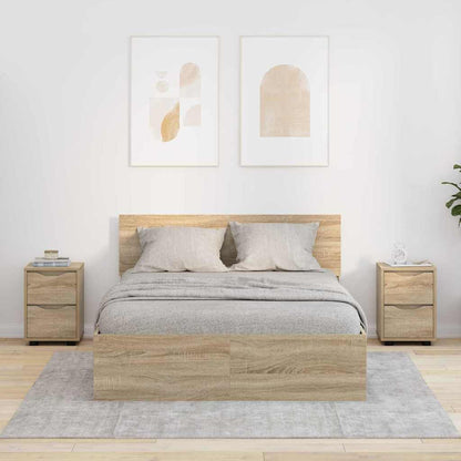 Comodini con cassetto 2 pcs Rovere Sonoma 30,5 x 30 x 43 cm