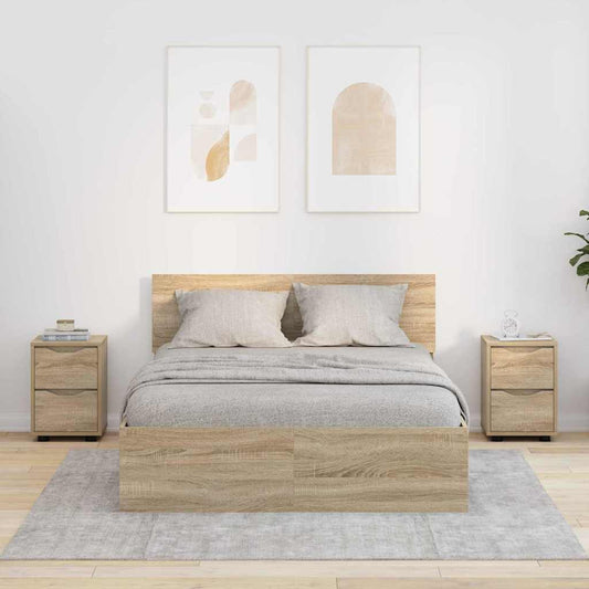 Comodini con cassetto 2 pcs Rovere Sonoma 30,5 x 30 x 43 cm