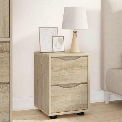 Comodini con cassetto 2 pcs Rovere Sonoma 30,5 x 30 x 43 cm