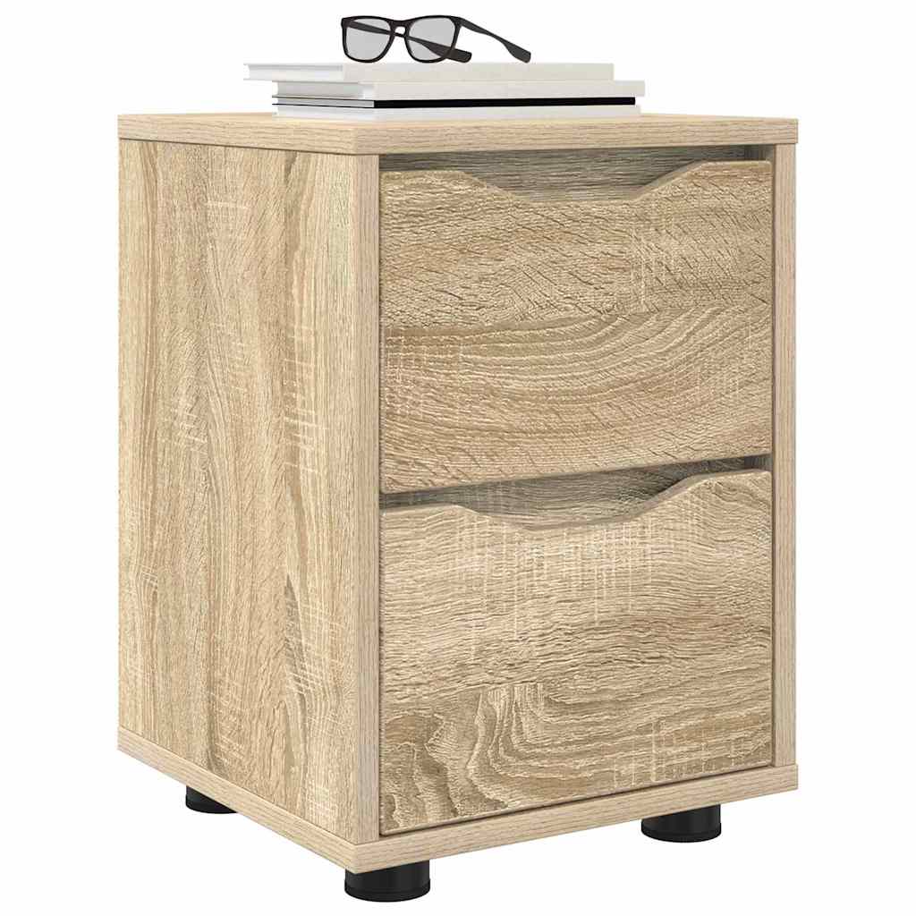 Comodini con cassetto 2 pcs Rovere Sonoma 30,5 x 30 x 43 cm