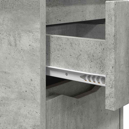 Comodino Grigio cemento 30,5 x 30 x 43 cm Legno multistrato | homemem39