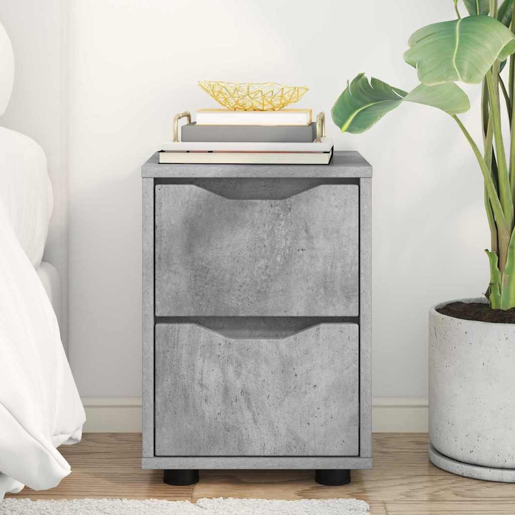 Comodino Grigio cemento 30,5 x 30 x 43 cm Legno multistrato | homemem39