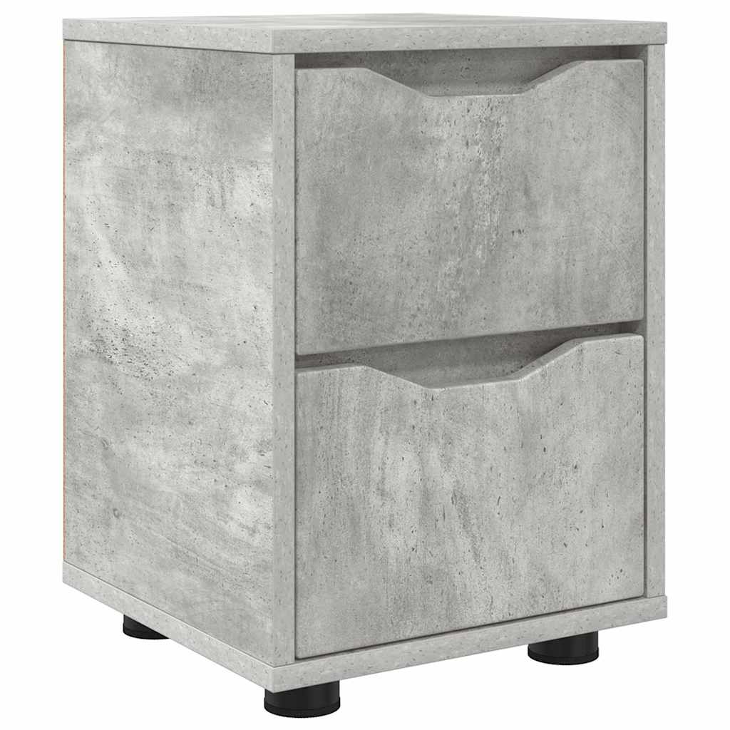 Comodino Grigio cemento 30,5 x 30 x 43 cm Legno multistrato | homemem39