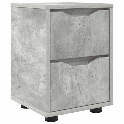 Comodino Grigio cemento 30,5 x 30 x 43 cm Legno ingegnerizzato