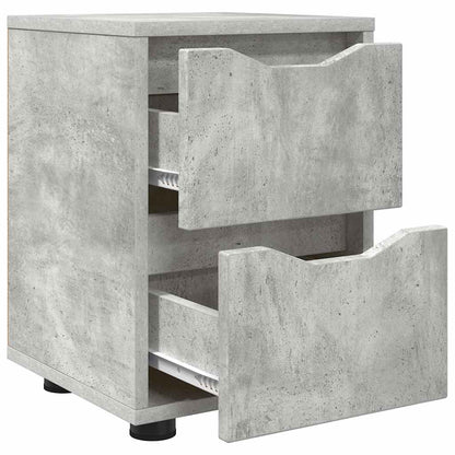 Comodino Grigio cemento 30,5 x 30 x 43 cm Legno multistrato | homemem39