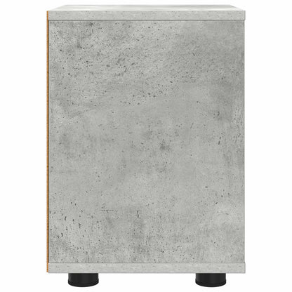 Comodino Grigio cemento 30,5 x 30 x 43 cm Legno ingegnerizzato