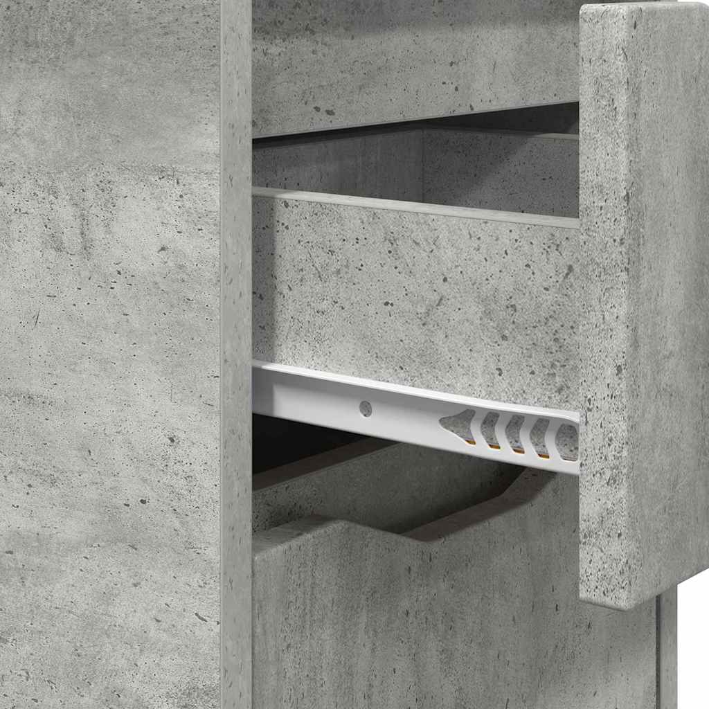 Comodini con cassetto 2 pcs Grigio cemento 30,5 x 30 x 43 cm | homemem39