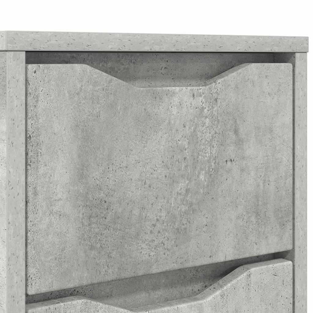 Comodini con cassetto 2 pcs Grigio cemento 30,5 x 30 x 43 cm | homemem39