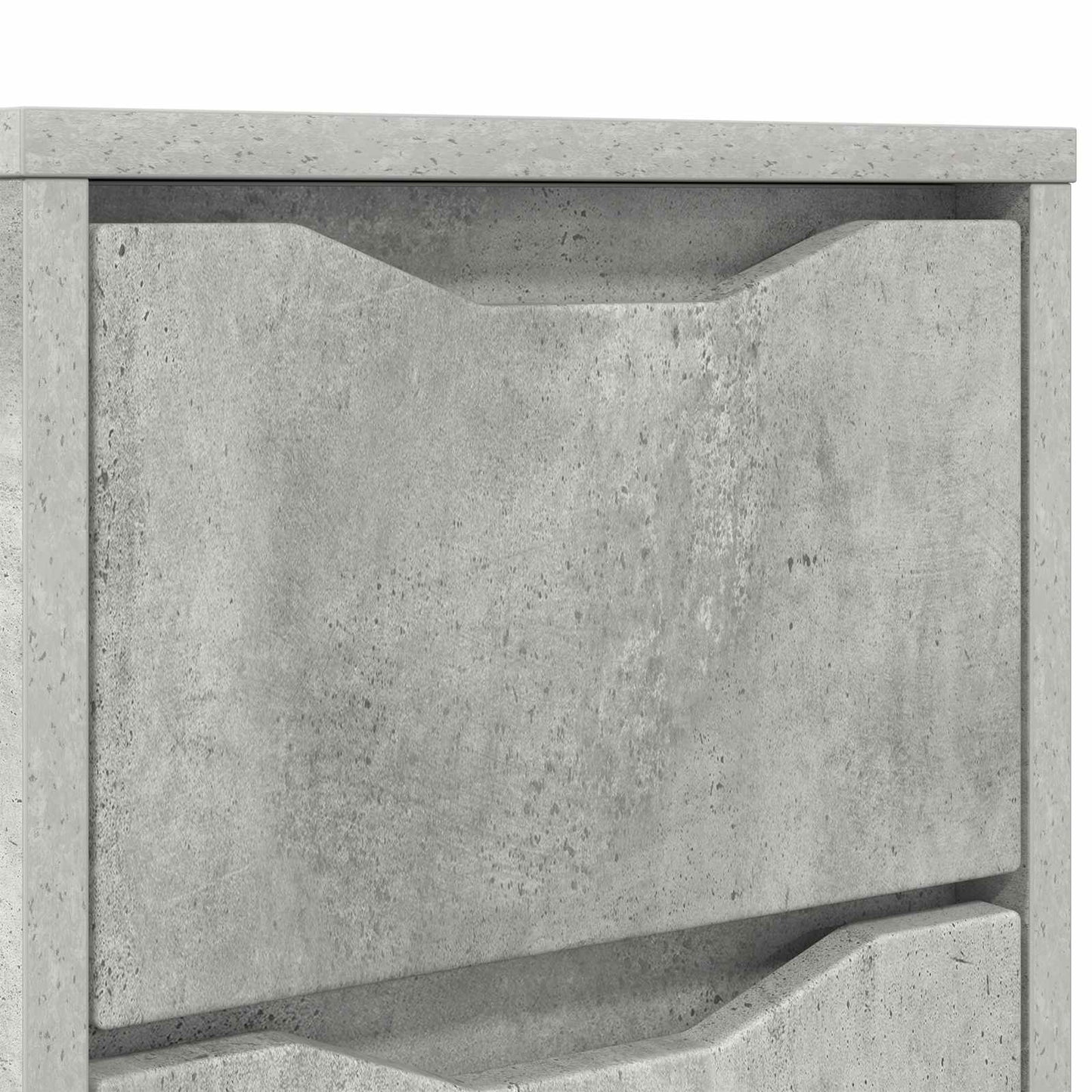 Comodini 2 pz Grigio cemento 30,5 x 30 x 43 cm