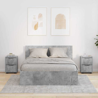 Comodini con cassetto 2 pcs Grigio cemento 30,5 x 30 x 43 cm | homemem39