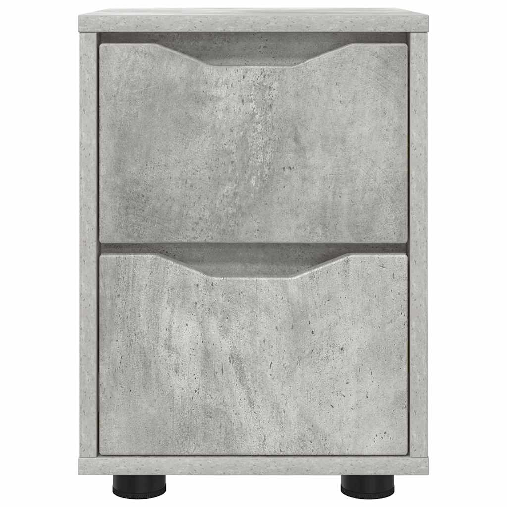 Comodini con cassetto 2 pcs Grigio cemento 30,5 x 30 x 43 cm | homemem39