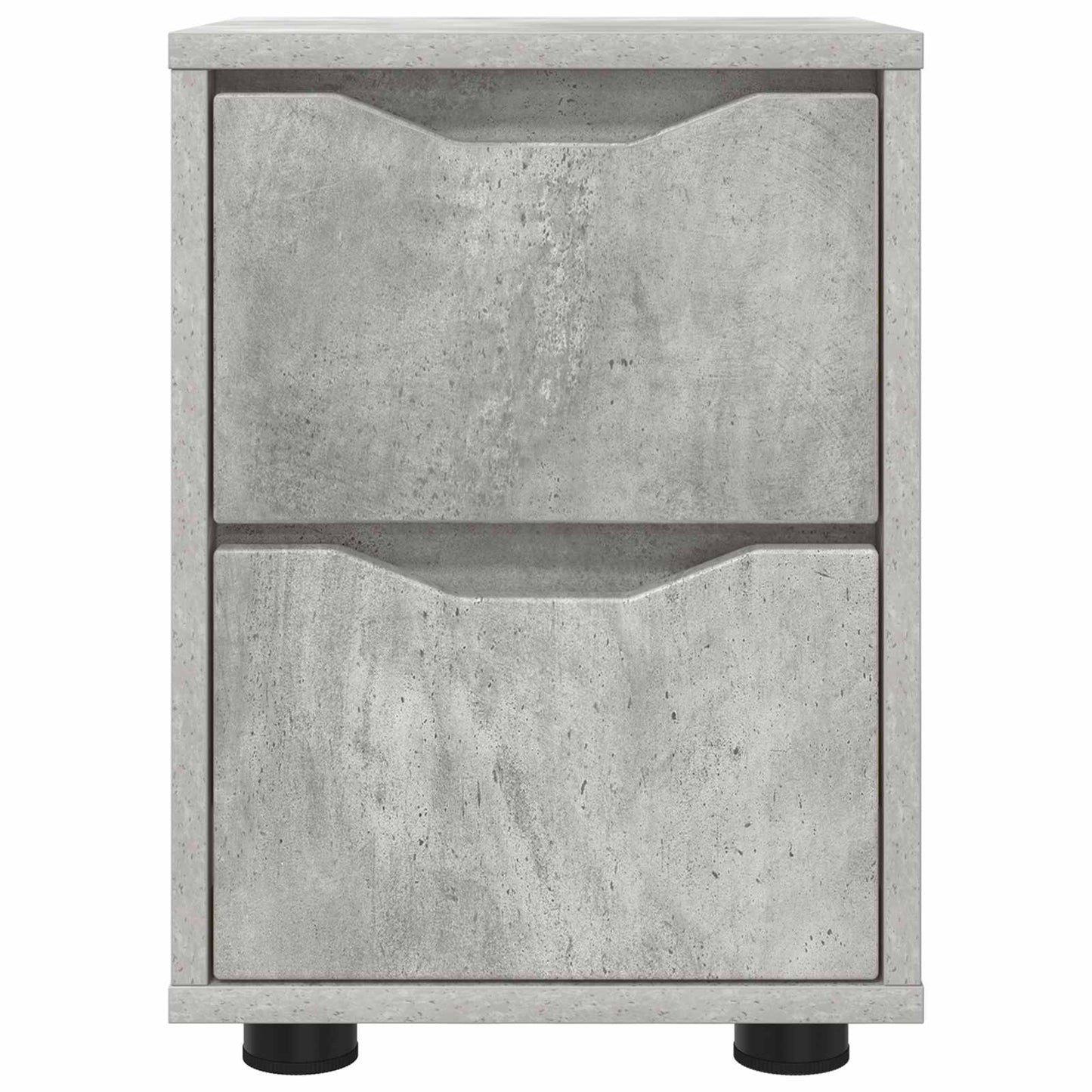 Comodini 2 pz Grigio cemento 30,5 x 30 x 43 cm