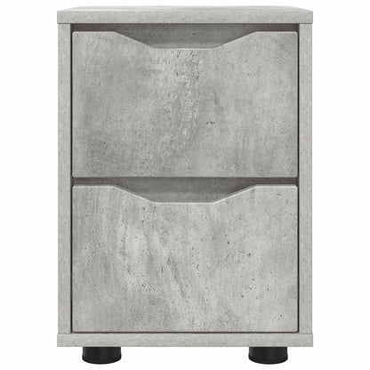 Comodini 2 pz Grigio cemento 30,5 x 30 x 43 cm