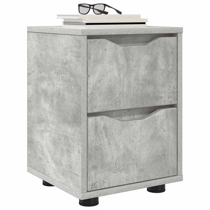 Comodini 2 pz Grigio cemento 30,5 x 30 x 43 cm