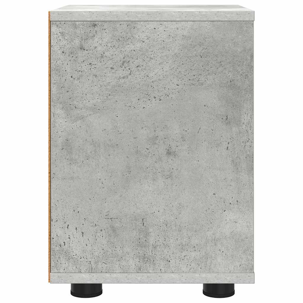 Comodini con cassetto 2 pcs Grigio cemento 30,5 x 30 x 43 cm | homemem39