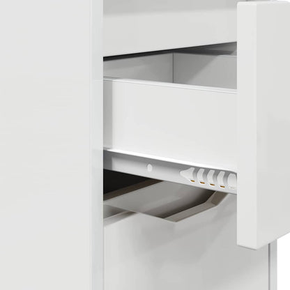Comodino Bianco Lucido 30,5 x 30 x 43 cm Legno multistrato | homemem39