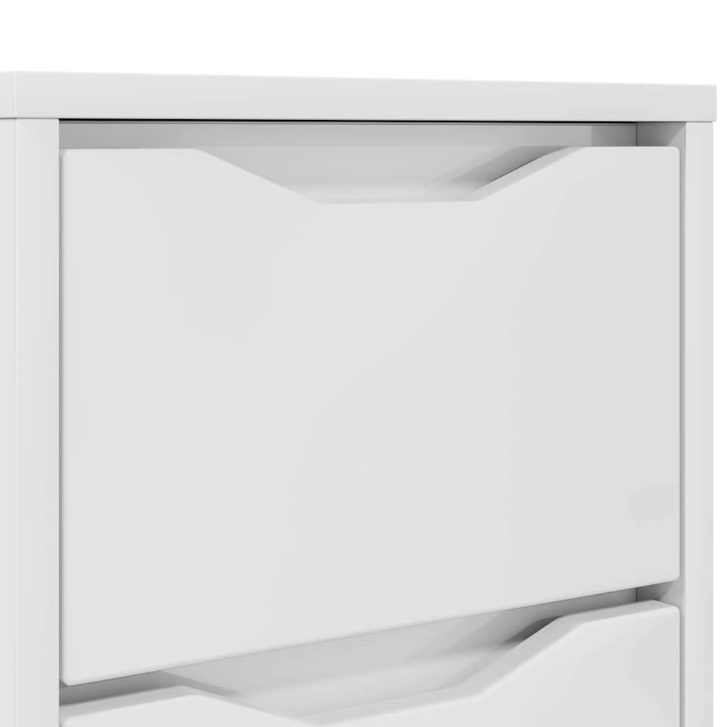 Comodino Bianco Lucido 30,5 x 30 x 43 cm Legno multistrato | homemem39