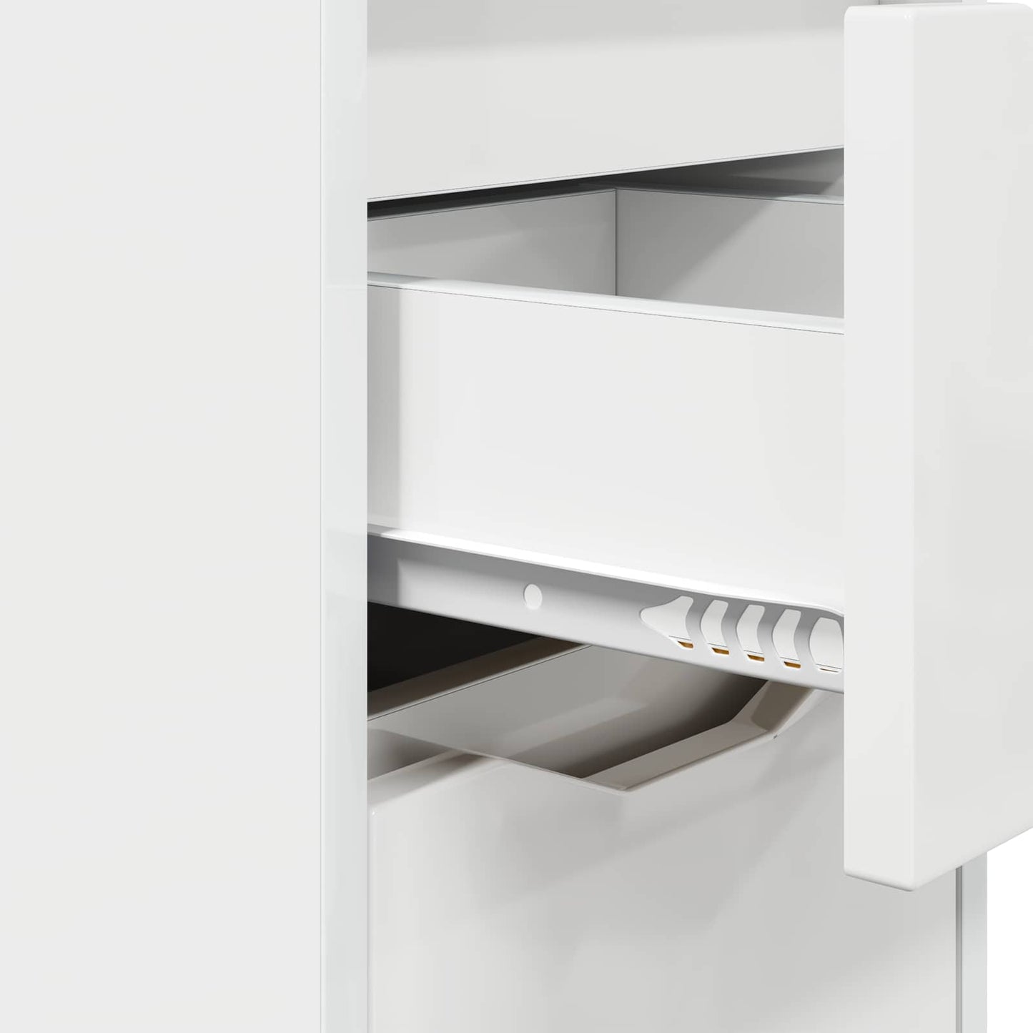 Comodino Bianco Lucido 30,5 x 30 x 43 cm Legno ingegnerizzato