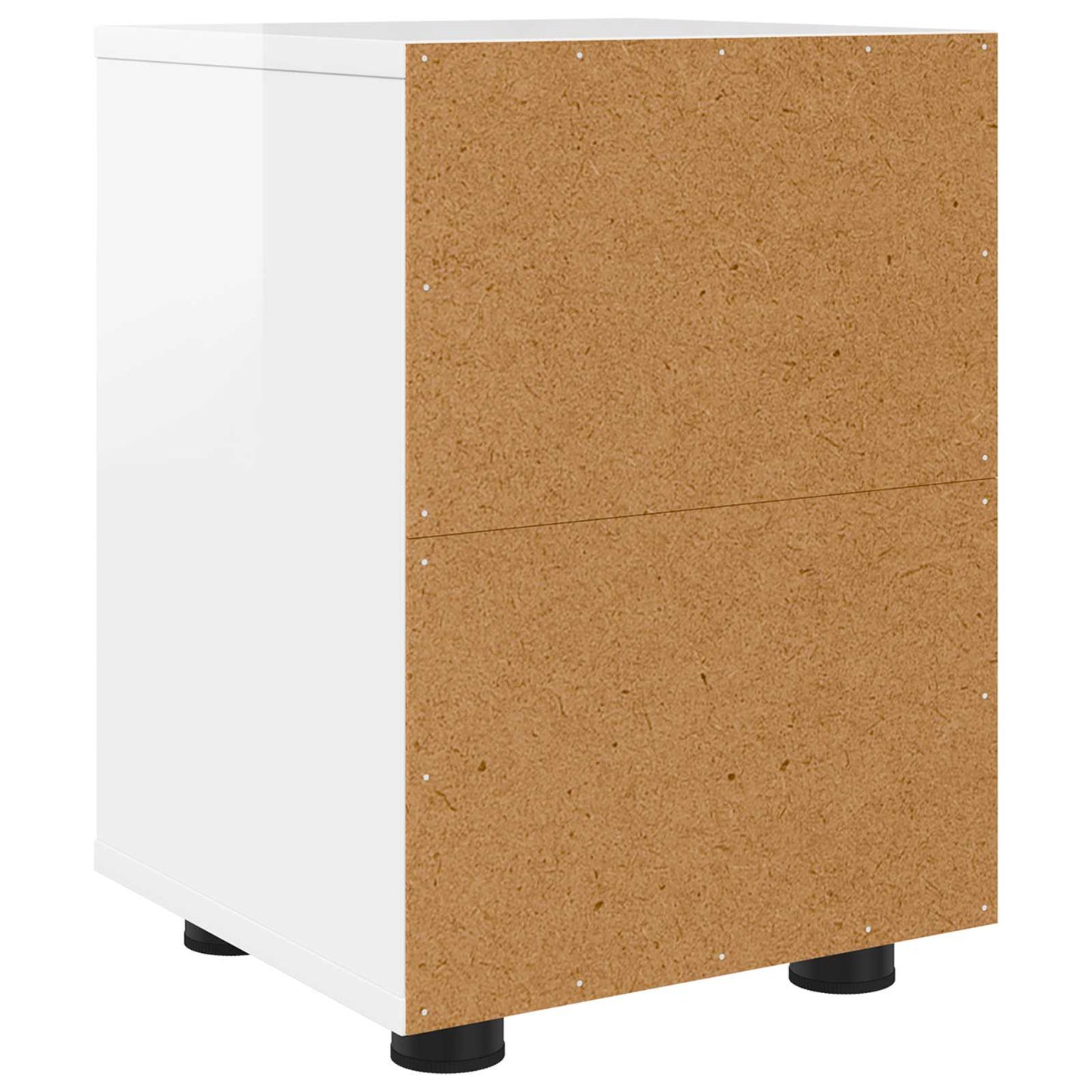 Comodino Bianco Lucido 30,5 x 30 x 43 cm Legno ingegnerizzato