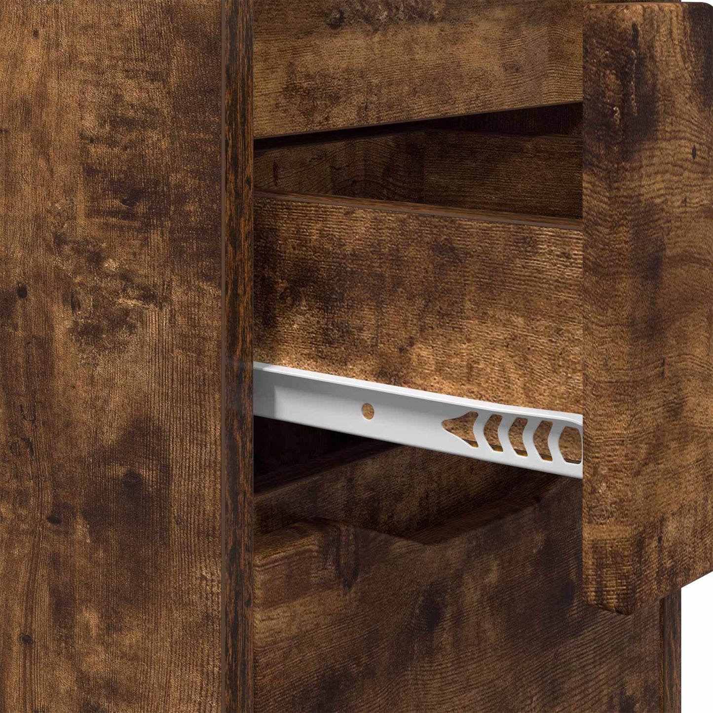Comodino Rovere fumé 30,5 x 30 x 43 cm Legno ingegnerizzato
