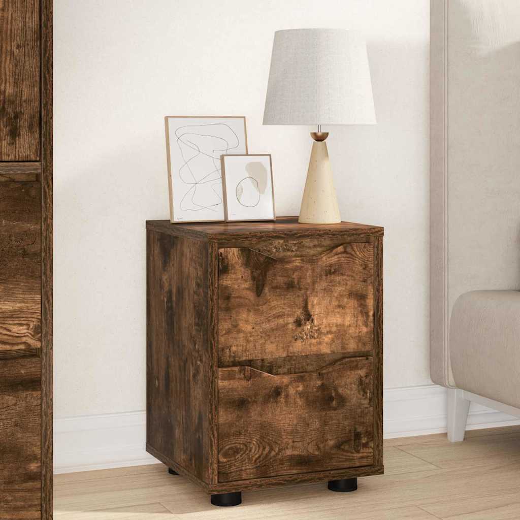 Comodino Rovere fumé 30,5 x 30 x 43 cm Legno multistrato | homemem39