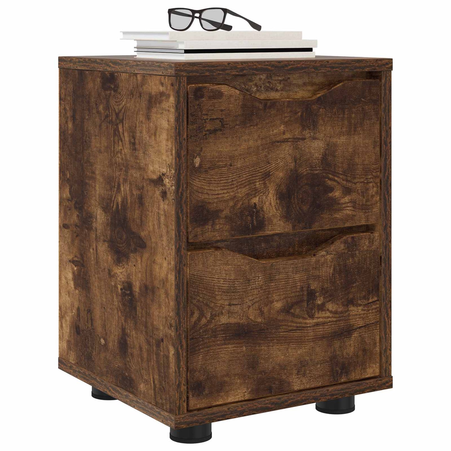 Comodino Rovere fumé 30,5 x 30 x 43 cm Legno ingegnerizzato