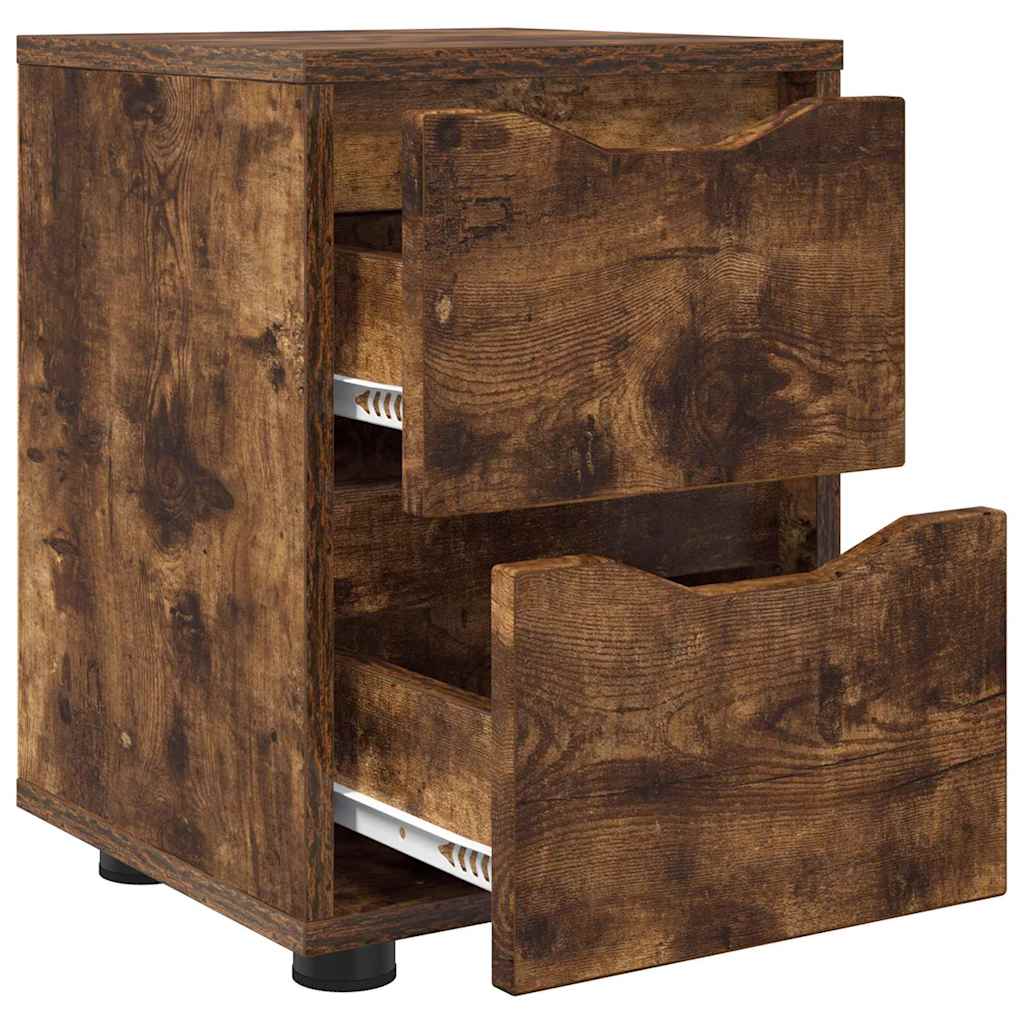Comodini 2 pcs Rovere fumé 30,5 x 30 x 43 cm Legno multistrato | homemem39