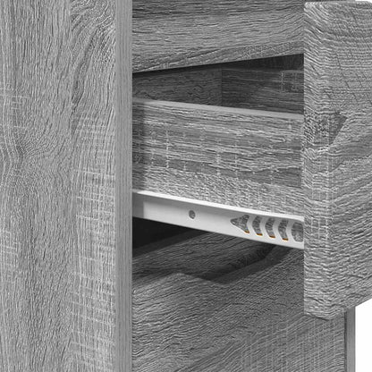 Comodino Grigio Sonoma 30,5 x 30 x 43 cm Legno multistrato | homemem39